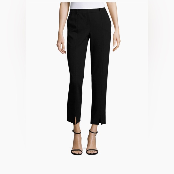St. John Caviar Jennifer Fit Black front seam NWT slacks...